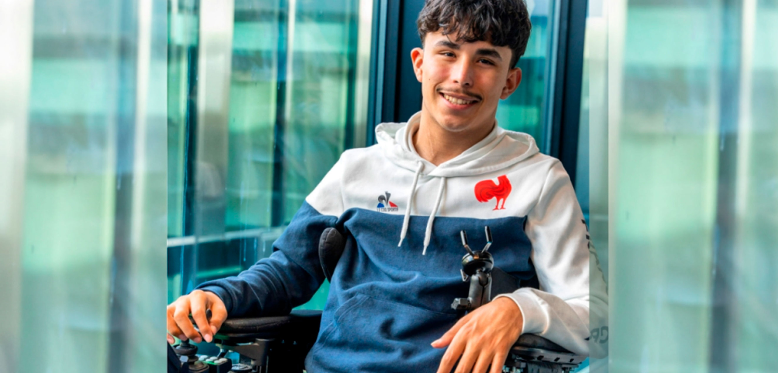 Mathias, un joven jugador de rugby que quedó tetrapléjico