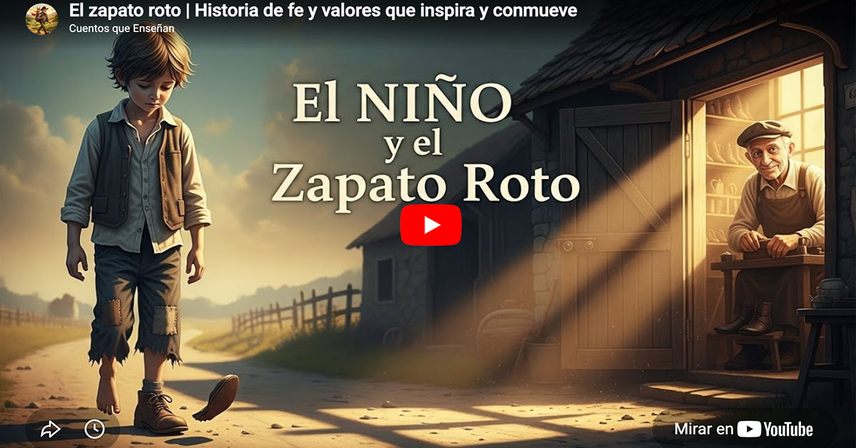 En este video escucharás “El zapato roto”, una narración profunda y emotiva que nos recuerda el poder de la compasión y cómo un gesto sencillo puede transformar una vida.
